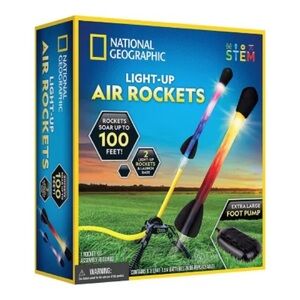 NIB! National Geographic  2 Light-Up Air Rockets Set
